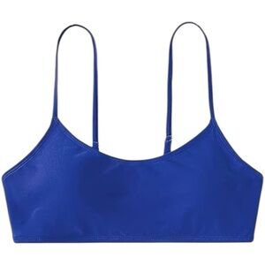 J.Crew Bikini Top Cobalt Blue Scrunched Small NWT Swimwear